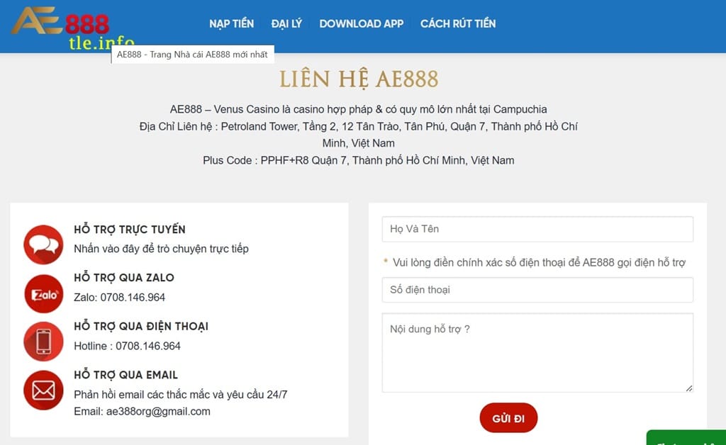 Phần liên hệ của ael1.com